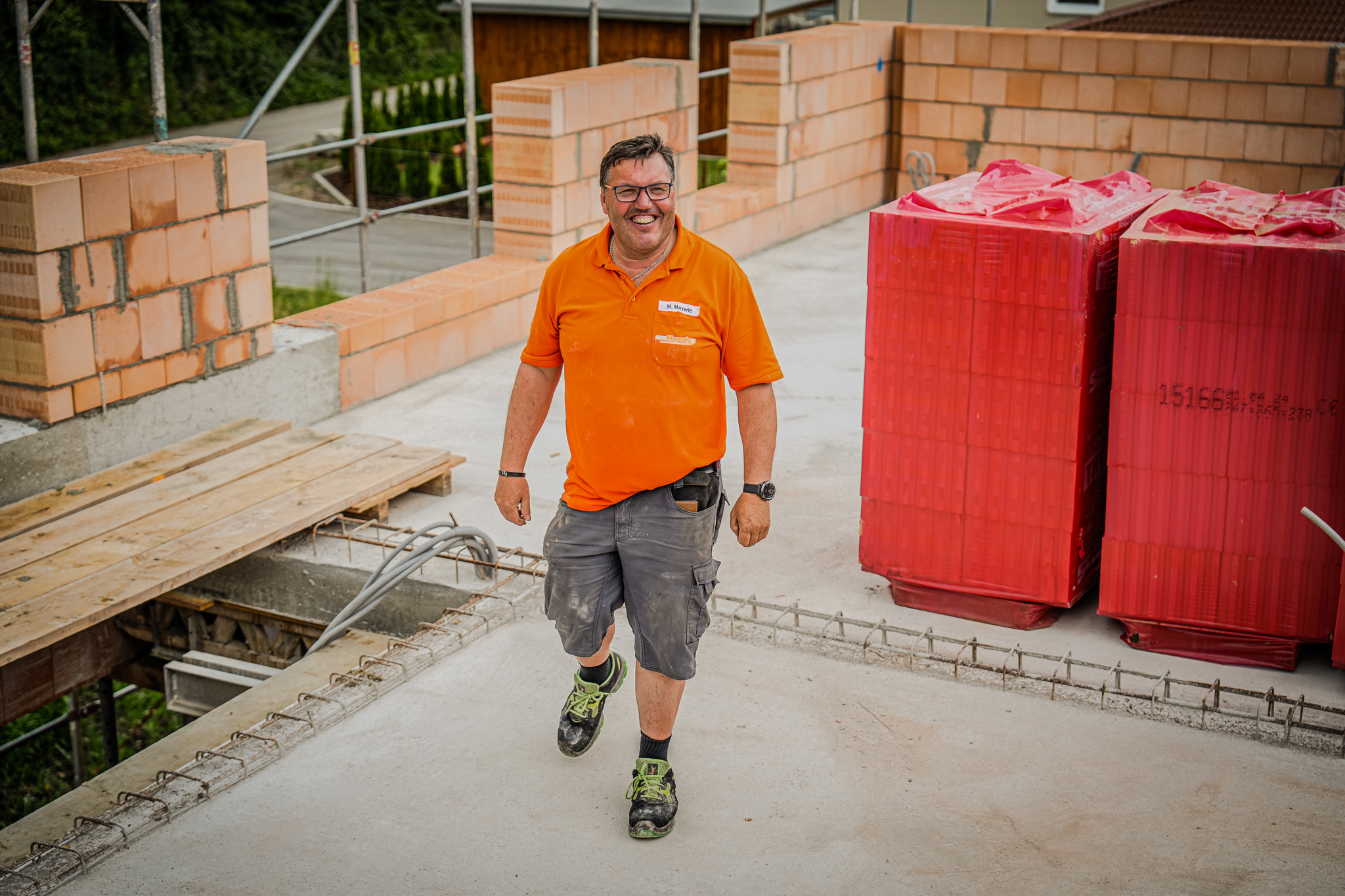 Fundamentarbeiten auf der Baustelle